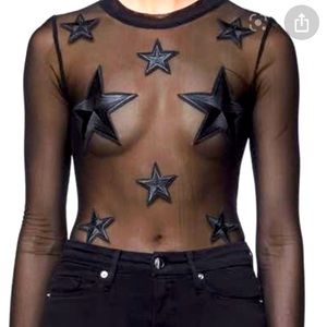 Good American Sheer Star Bodysuit